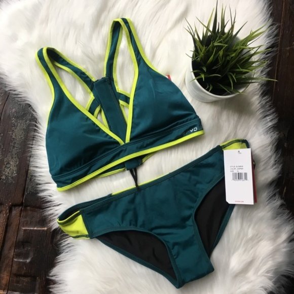 SPYDER 2 Piece Bikini Zip Top & Bottom LARGE NWT - Picture 15 of 16